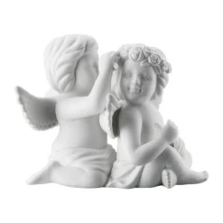 Rosenthal Pair Of Angels With Floral Wreath